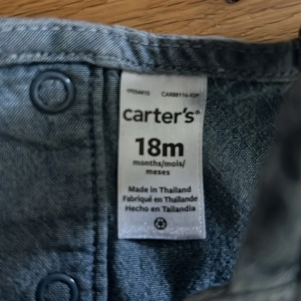 18M - CARTER’S - Blue set dress/panty imitation Denim Outfit